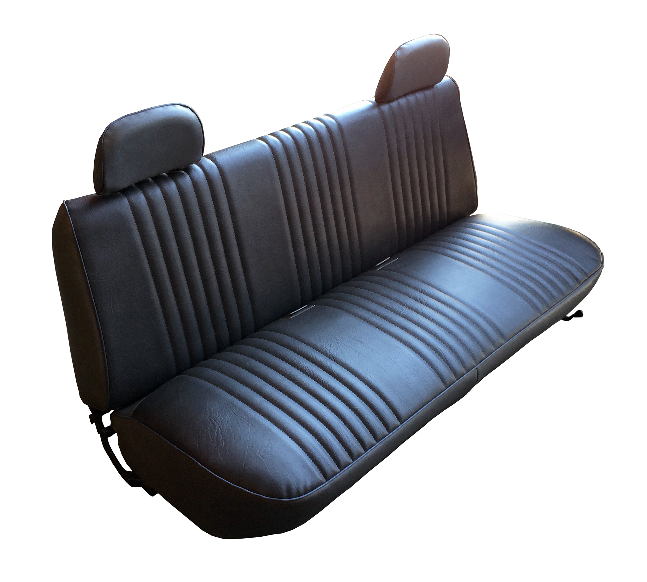 1994 Ford F 150 Std Cab Pickup Seat Upholstery Front Bench w Headrests Black Vinyl